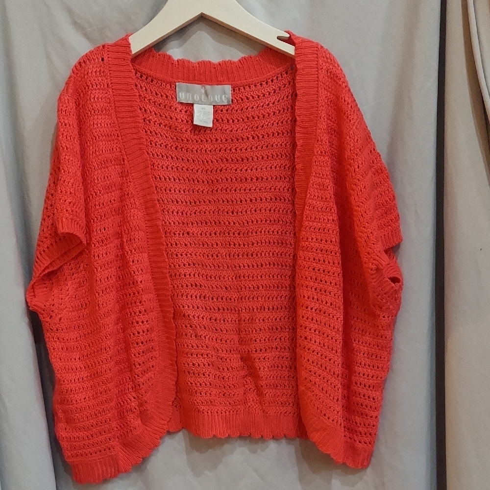 Vibrant Coral Sweater Size 3X